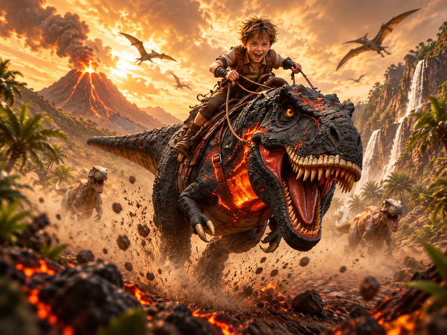 T-Rex en Feu